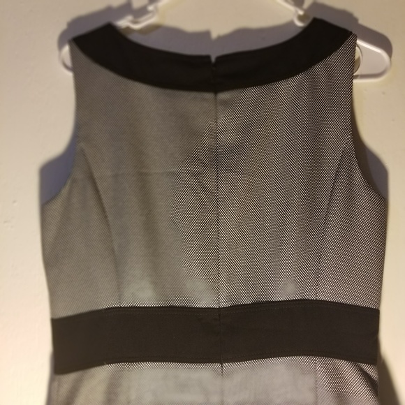 Tahari Arthur S Levine S 8 Black And White Dress - Picture 6 of 8